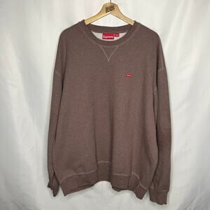 FW23 2023 Supreme NYC Mini Small Box Logo Crewneck in Heather Mauve XXL